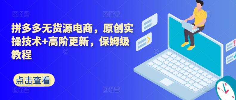 拼多多无货源电商，原创实操技术+高阶更新，保姆级教程-点子口袋网