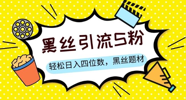 S粉变现，轻松日入四位数，黑丝题材+情感话术【揭秘】-点子口袋网