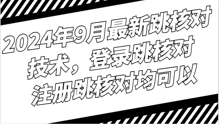 2024年9月最新跳核对技术，登录跳核对，注册跳核对均可以-点子口袋网