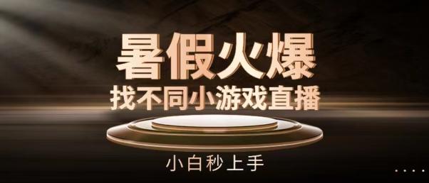 暑假火爆找不同小游戏直播间，小白秒上手【揭秘】-点子口袋网