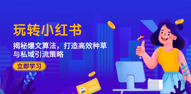 玩转小红书：揭秘爆文算法，打造高效种草与私域引流策略-点子口袋网