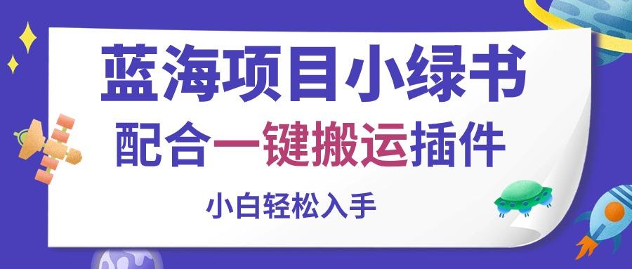 蓝海项目小绿书，配合一键搬运插件，小白轻松入手-点子口袋网