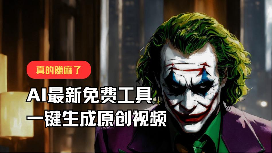 最新免费AI工具，一键生成原创视频，佛系搬运，轻松月入10000+！-点子口袋网