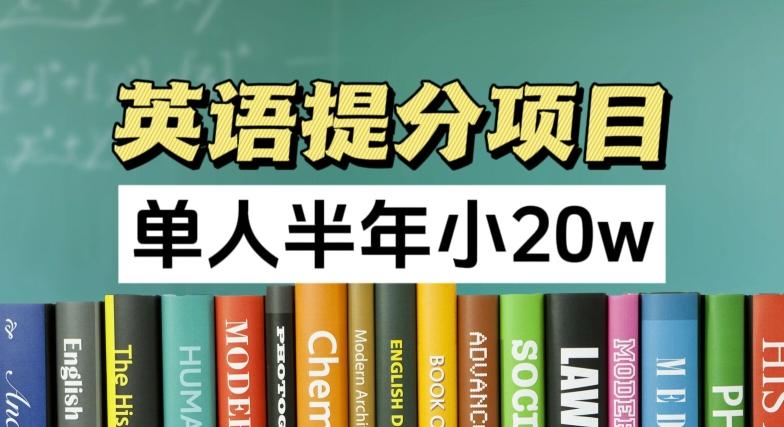 英语提分项目，100%正规项目，单人半年小 20w-点子口袋网