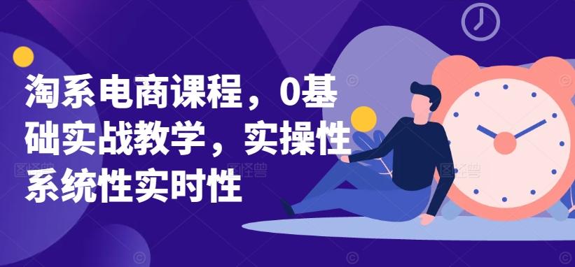 淘系电商课程，0基础实战教学，实操性系统性实时性-点子口袋网