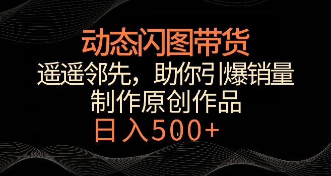 动态闪图带货，遥遥领先，冷门玩法，助你轻松引爆销量，日赚500+【揭秘】-点子口袋网