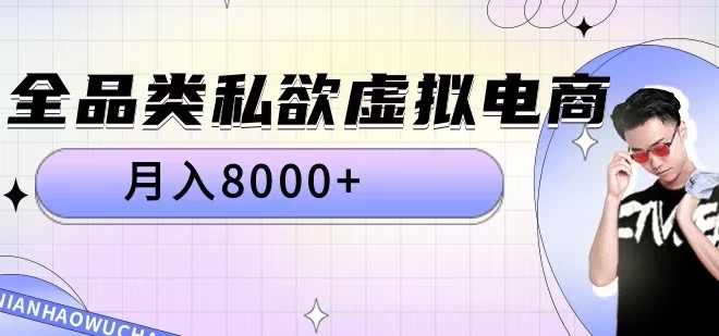 全品类私欲虚拟电商，月入8000+【揭秘】-点子口袋网