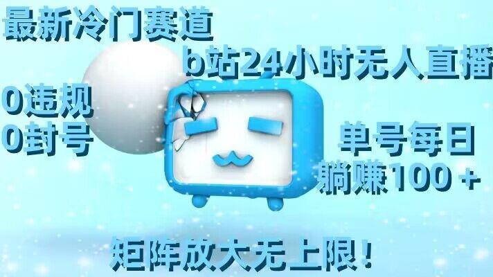 最新冷门赛道，b站24小时无人直播，0违规0封号，单号每日躺赚100＋，矩阵放大无上限【揭秘】-点子口袋网