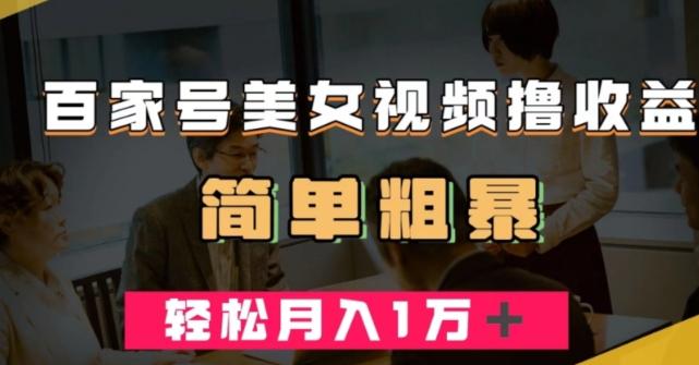 百家号美女视频撸收益，几分钟一条视频，轻松月入万元【揭秘】-点子口袋网