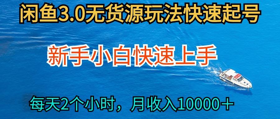 (9913期)2024最新闲鱼无货源玩法，从0开始小白快手上手，每天2小时月收入过万-点子口袋网