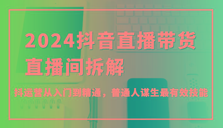 2024抖音直播带货直播间拆解，抖运营从入门到精通，普通人谋生最有效技能-点子口袋网