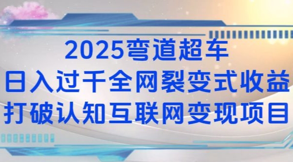 2025弯道超车日入过K全网裂变式收益打破认知互联网变现项目【揭秘】-点子口袋网