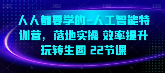 人人都要学的-人工智能特训营，落地实操 效率提升 玩转生图(22节课)-点子口袋网