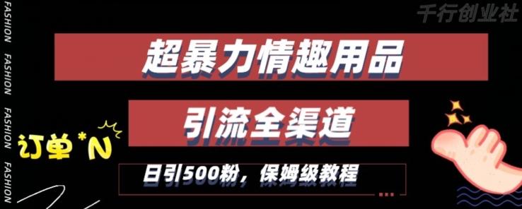 最新情趣项目引流全渠道，自带高流量，保姆级教程，轻松破百单，日引500+粉【揭秘】-点子口袋网