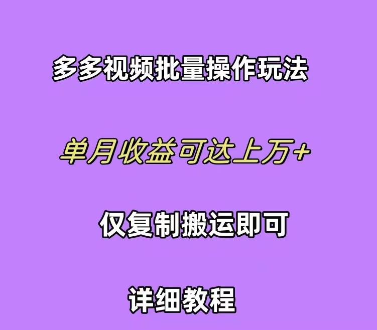 (10029期)拼多多视频带货快速过爆款选品教程 每天轻轻松松赚取三位数佣金 小白必...-点子口袋网