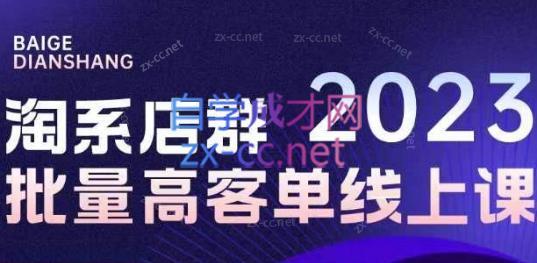 白戈电商·23年淘系批量高客单+24年全域电商矩阵-点子口袋网