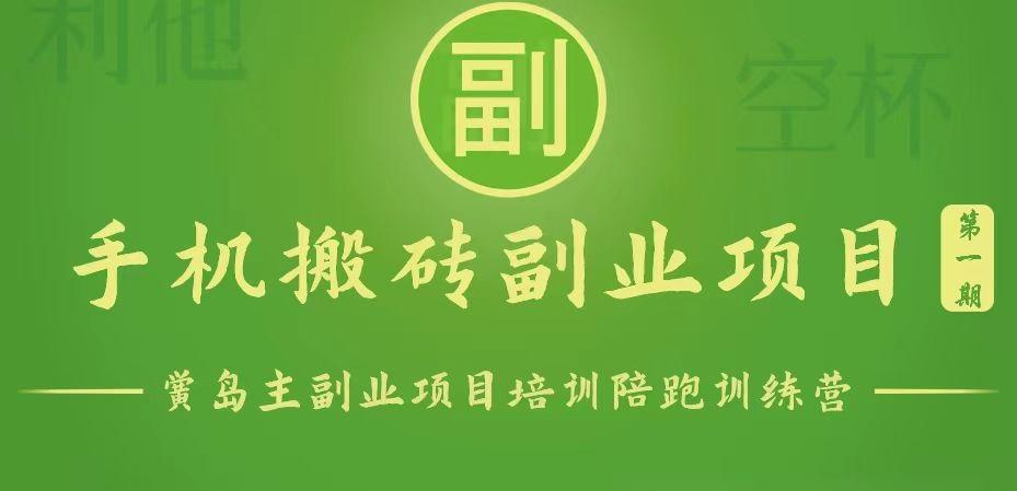 手机搬砖小副业项目训练营1.0，能用手机做的简单小副业-点子口袋网