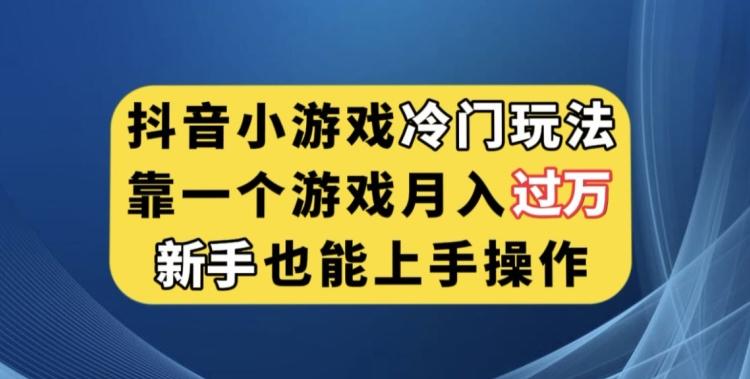 抖音小游戏冷门玩法，靠一个游戏月入过万，新手也能轻松上手【揭秘】-点子口袋网
