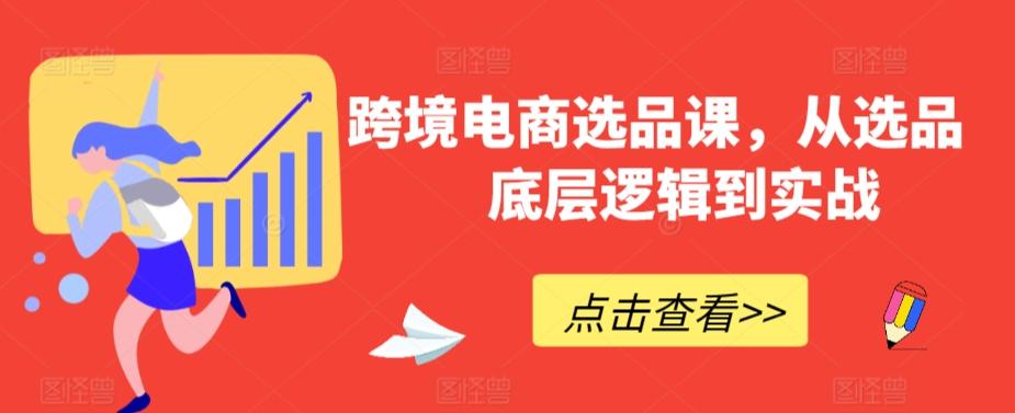 跨境电商选品课，从选品到底层逻辑到实战-点子口袋网