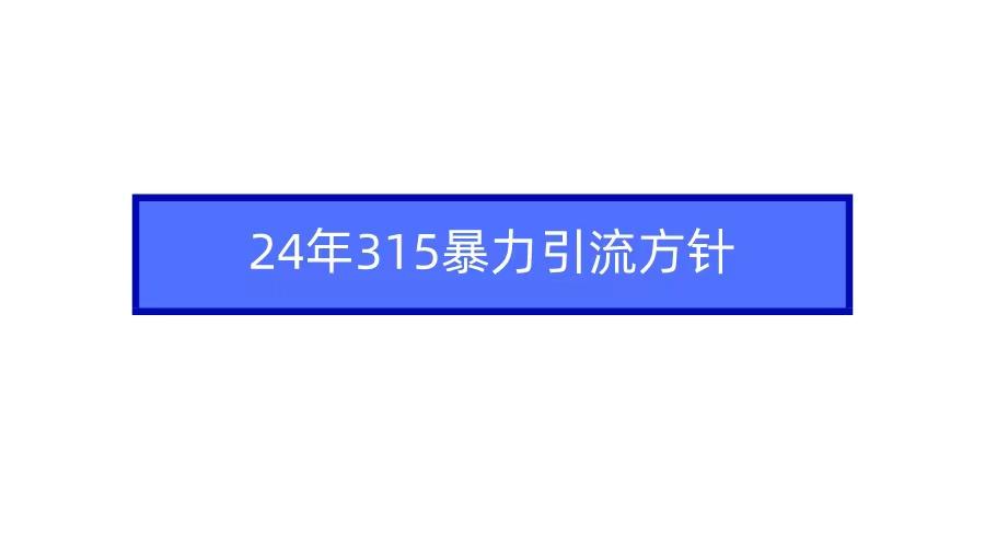 2024年自媒体爆款视频制作，快速涨粉暴力引流方针！-点子口袋网