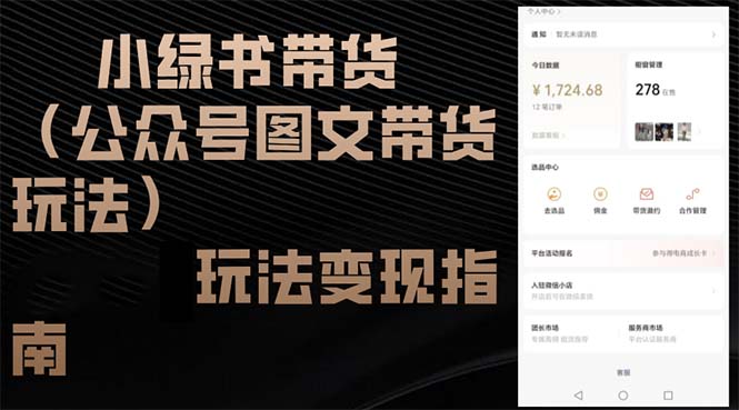 小绿书带货(公众号图文带货玩法-点子口袋网
