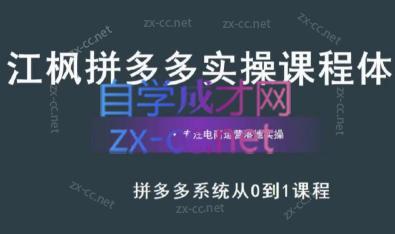 江枫老师·拼多多实操课程-点子口袋网