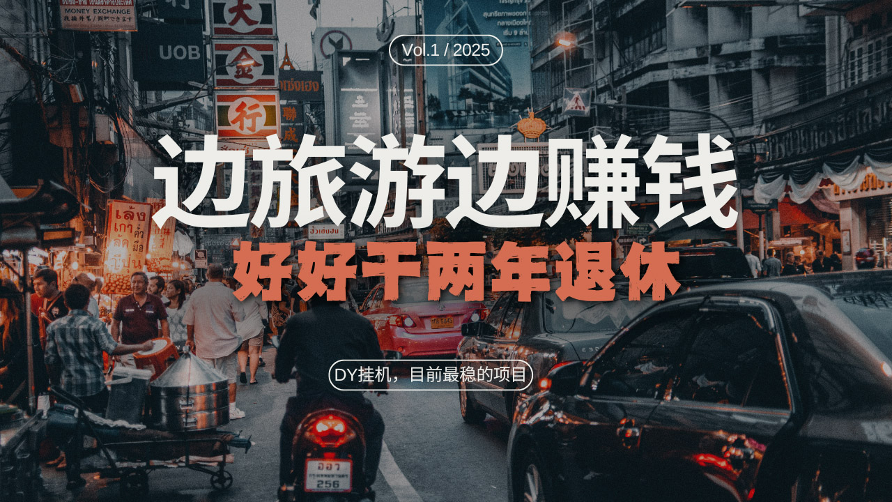 DY目前最稳的项目，矩阵放大边旅游边赚钱，好好好干两年退休-点子口袋网