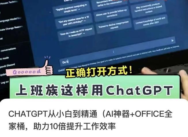 CHATGPT从小白到精通，AI神器+OFFICE全家桶，助力10倍提升工作效率-点子口袋网