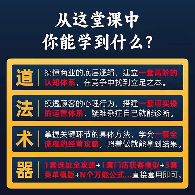 图片[1]-餐饮店盈利实操方法：教你怎样开一家持续能赚钱的餐厅(25节-点子口袋网