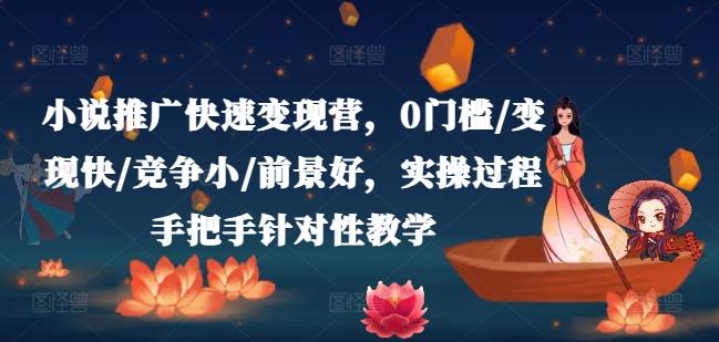小说推广快速变现营，0门槛/变现快/竞争小/前景好，实操过程手把手针对性教学-点子口袋网