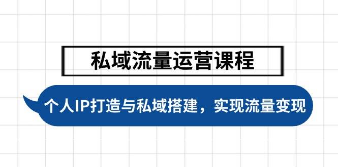 私域流量运营课程，个人IP打造与私域搭建，助力学员实现流量变现-点子口袋网