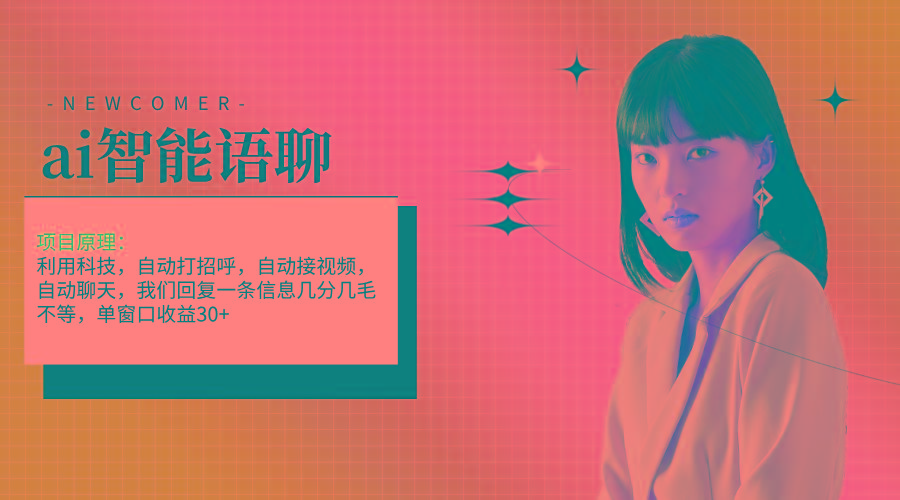 ai智能语聊，单窗口30+单机500+，无脑干！！！-点子口袋网