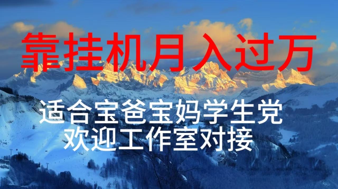 每天躺着日入几百挂机项目，适合宝爸宝妈学生党工作室对接-点子口袋网