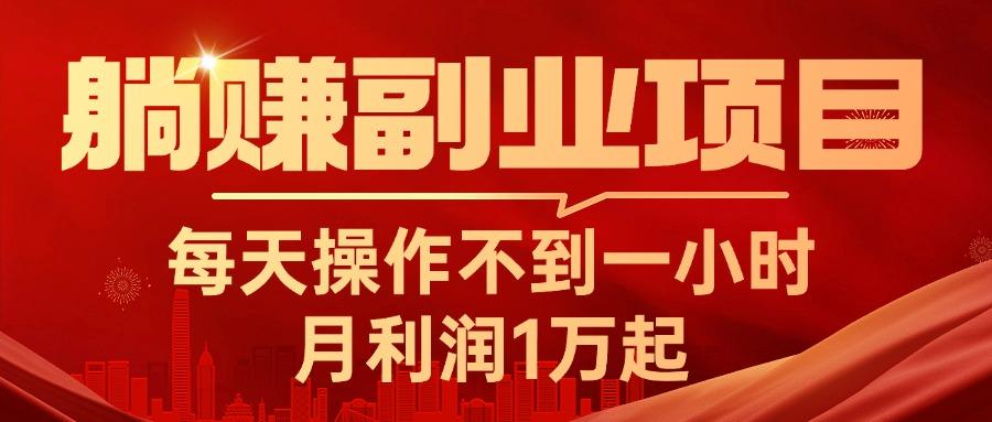 躺赚副业项目，每天操作不到一小时，月利润1万起，实战篇-点子口袋网
