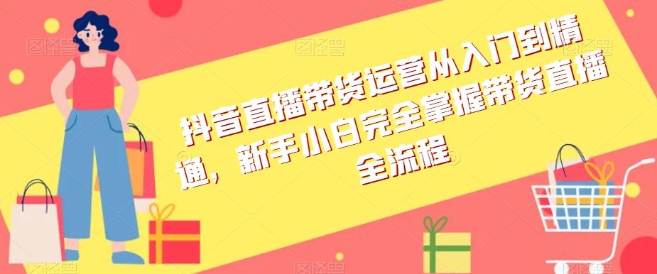 抖音直播带货运营从入门到精通，新手小白完全掌握带货直播全流程-点子口袋网