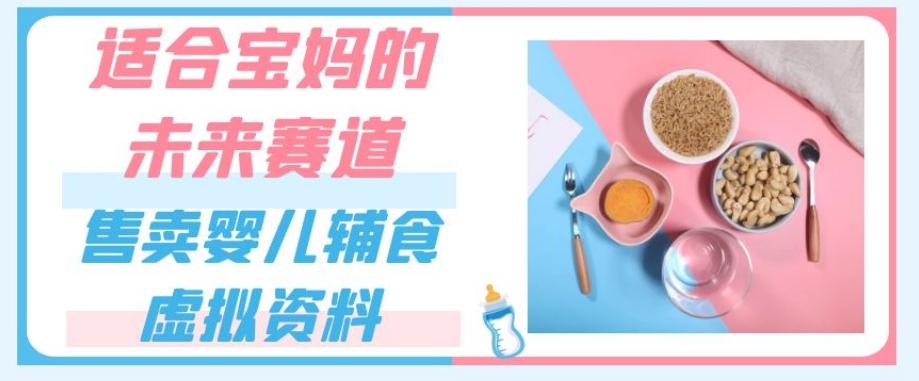 适合宝妈的未来赛道，售卖婴儿辅食虚拟资料，一份9.9-69.9元闭眼赚钱-点子口袋网