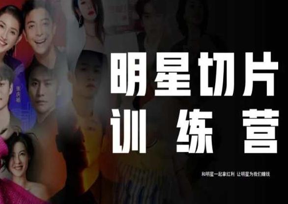 王子·明星切片线上训练营（2023），和明星一起拿红利，让明星为我们赚钱-点子口袋网