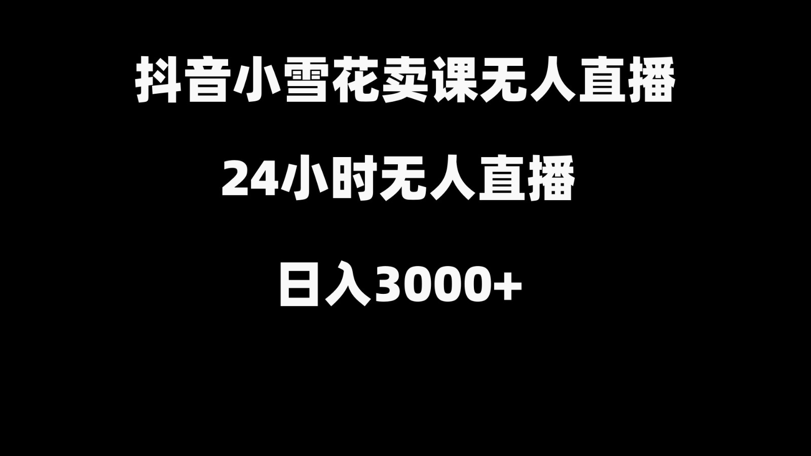 抖音小雪花卖缝补收纳教学视频课程，无人直播日入3000+-点子口袋网