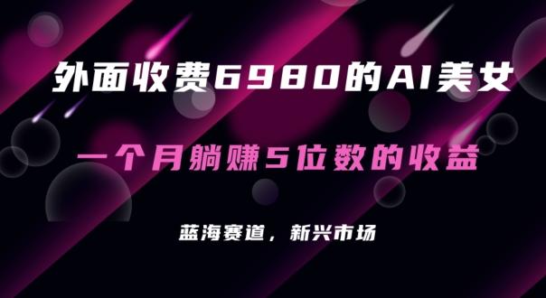 外面收费6980的AI美女项目！每月躺赚5位数收益(教程+素材+工具)【揭秘】-点子口袋网