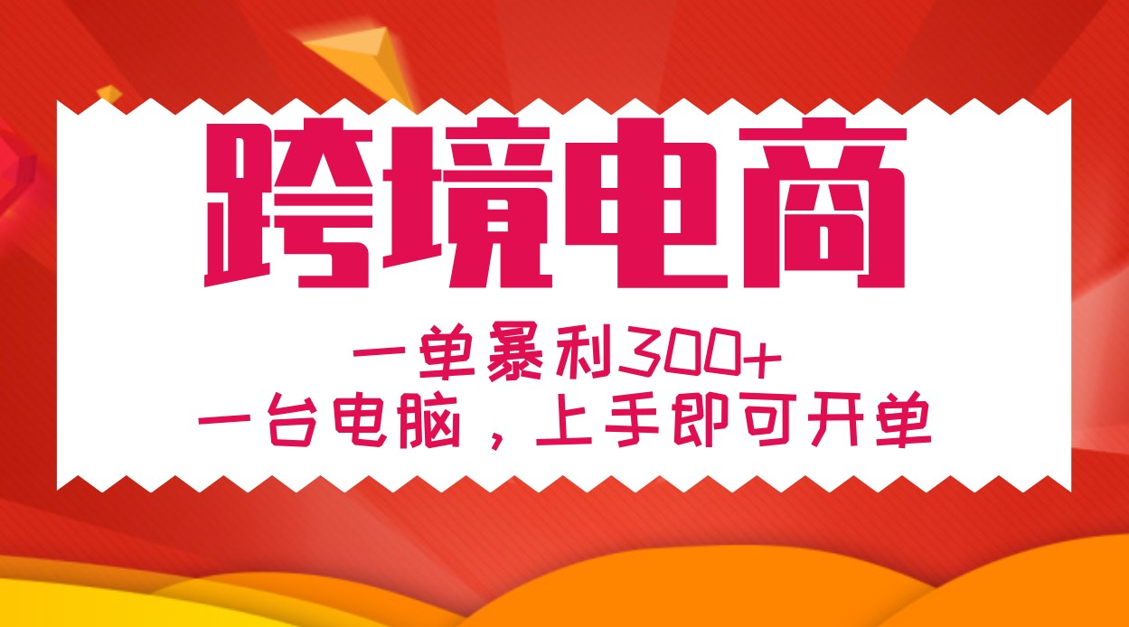 手把手教学跨境电商，一单暴利300+，一台电脑上手即可开单-点子口袋网
