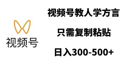 视频号教人学方言，只需复制粘贴，日入多张-点子口袋网