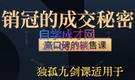 李老师·实战派销售视频课|孤独九剑-点子口袋网
