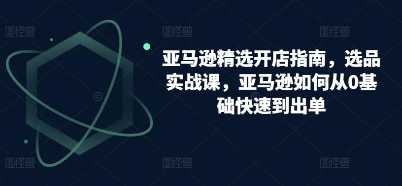 亚马逊精选开店指南，选品实战课，亚马逊如何从0基础快速到出单-点子口袋网