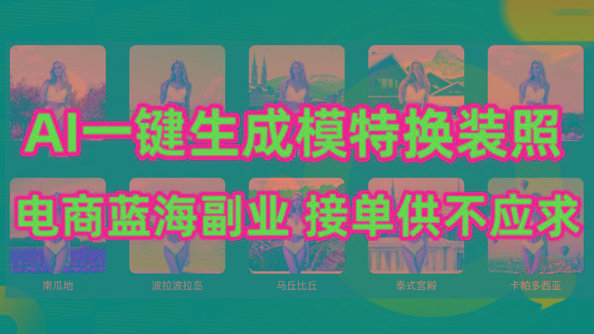 (9616期)AI制作一键生成模特换装照，电商蓝海副业供不应求-点子口袋网