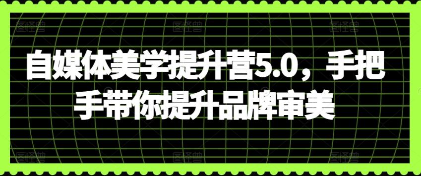 自媒体美学提升营5.0，手把手带你提升品牌审美-点子口袋网