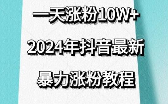 抖音最新暴力涨粉教程，视频去重，一天涨粉10w+，效果太暴力了，刷新你们的认知【揭秘】-点子口袋网