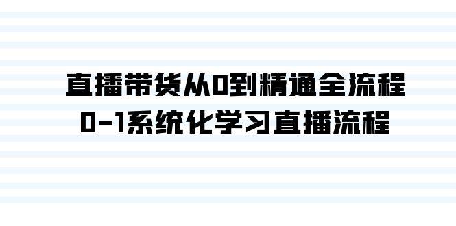 直播带货从0到精通全流程，0-1系统化学习直播流程(35节课)-点子口袋网