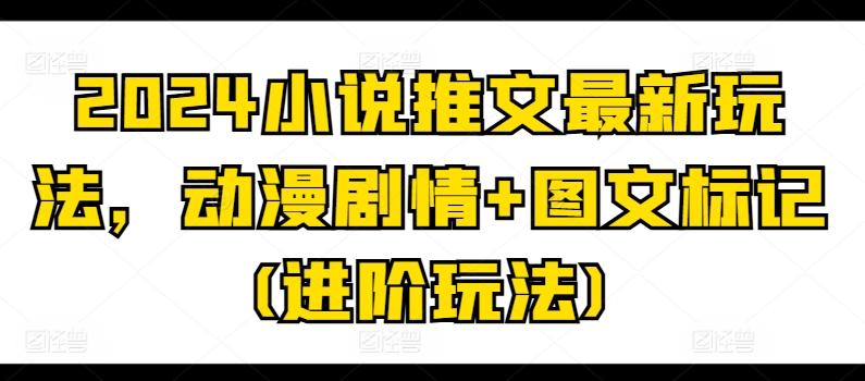 2024小说推文最新玩法，动漫剧情+图文标记(进阶玩法)-点子口袋网