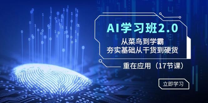 AI学习班2.0：从菜鸟到学霸，夯实基础从干货到硬货，重在应用(17节课)-点子口袋网