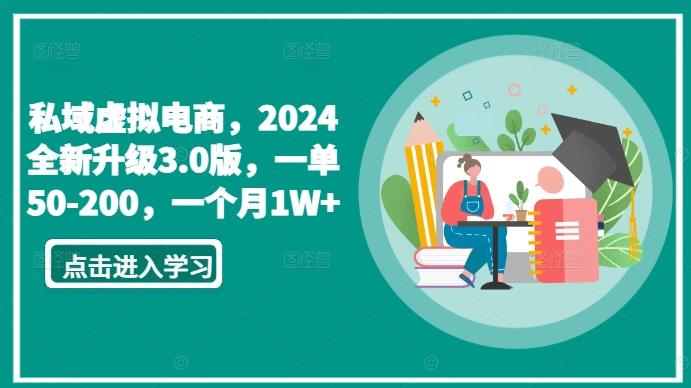 私域虚拟电商，2024全新升级3.0版，一单50-200，一个月1W+【揭秘】-点子口袋网